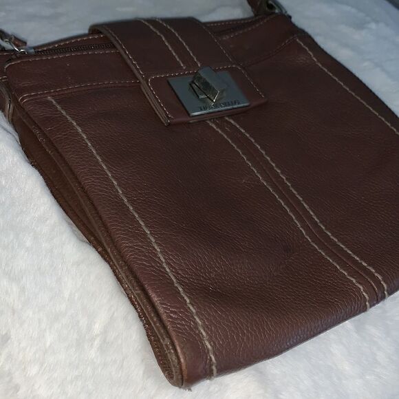 Tignanello Fine Leather Crossbody Brown Medium - Picture 3 of 10